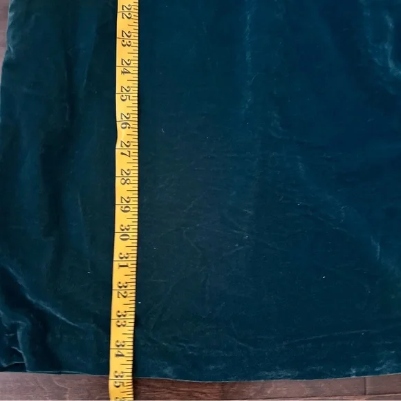 Nwt j crew velvet‎ green sheer sleeves long sleeve dress - Picture 6 of 13